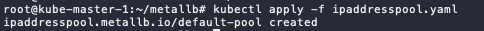 Apply IP Address Pool using kubectl